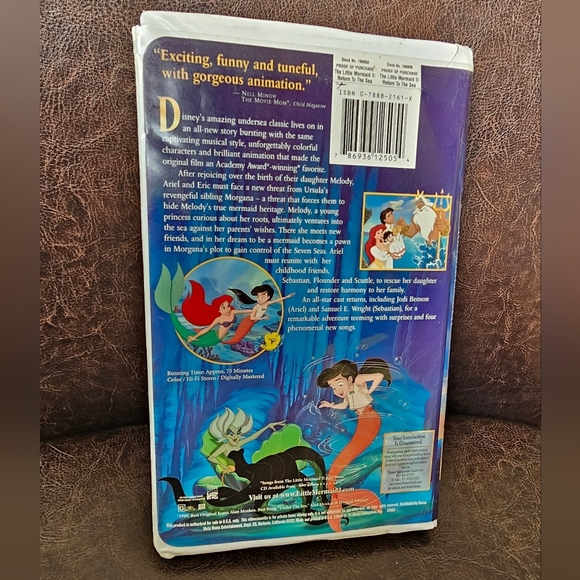 The Little Mermaid 2 Return To The Sea VHS Walt‎ Disney - Picture 2 of 9